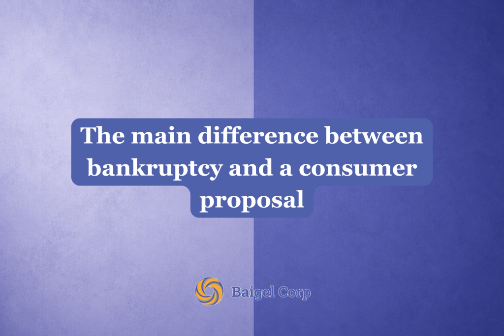 difference between bankruptcy and consumer proposal